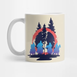 Cowboys Riding at night Design Mug